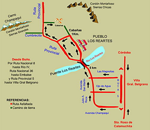 Mapa de cabañas Dolce Vita